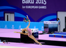 İlk Avropa Oyunlarında bədii gimnastika üzrə təsnifat yarışları keçirilir. Bakı, Azərbaycan, 19 iyun 2015